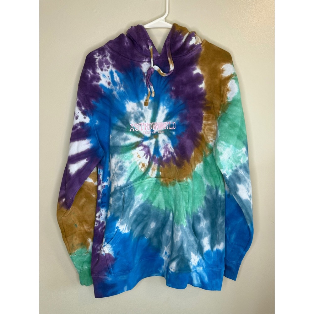 Astroworld Festival Tie Dye Hoodie Sweatshirt Mens Size M